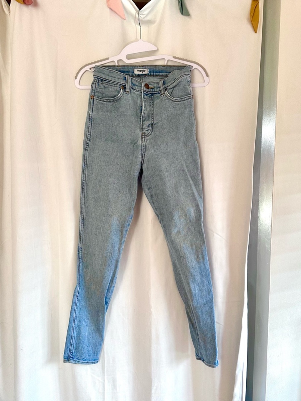 Wrangler Light Blue High-Rise Skinny Jeans